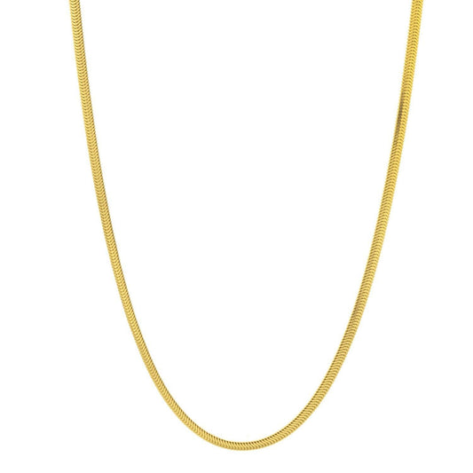 Sterling Silver Yellow Gold Plated Oval Snake Chain (3.30 mm)