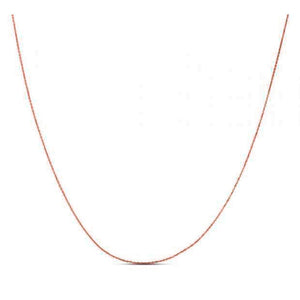 Double Extendable Diamond Cut Cable Chain in Rose Gold (0.87 mm)