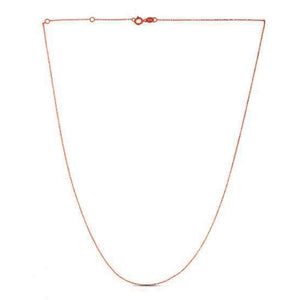 Double Extendable Diamond Cut Cable Chain in Rose Gold (0.87 mm)