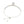Adjustable Bead Bracelet with Round Charm and Cubic Zirconias in Sterling Silver