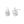 Sterling Silver Rhodium Plated Puffed Teardrop Earrings