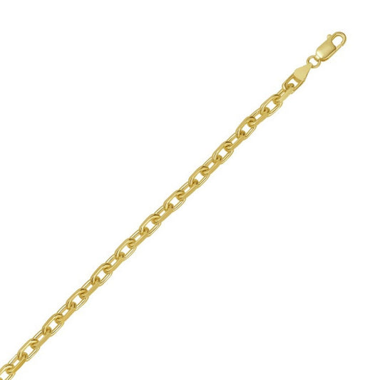 Sterling Silver Gold Plated French Cable Chain (5.00 mm)