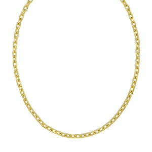 Sterling Silver Gold Plated French Cable Chain (5.00 mm)
