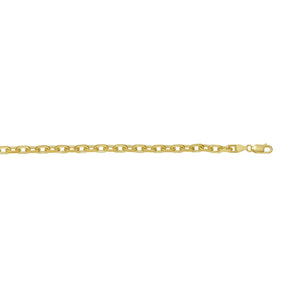 Sterling Silver Gold Plated French Cable Chain (5.00 mm)