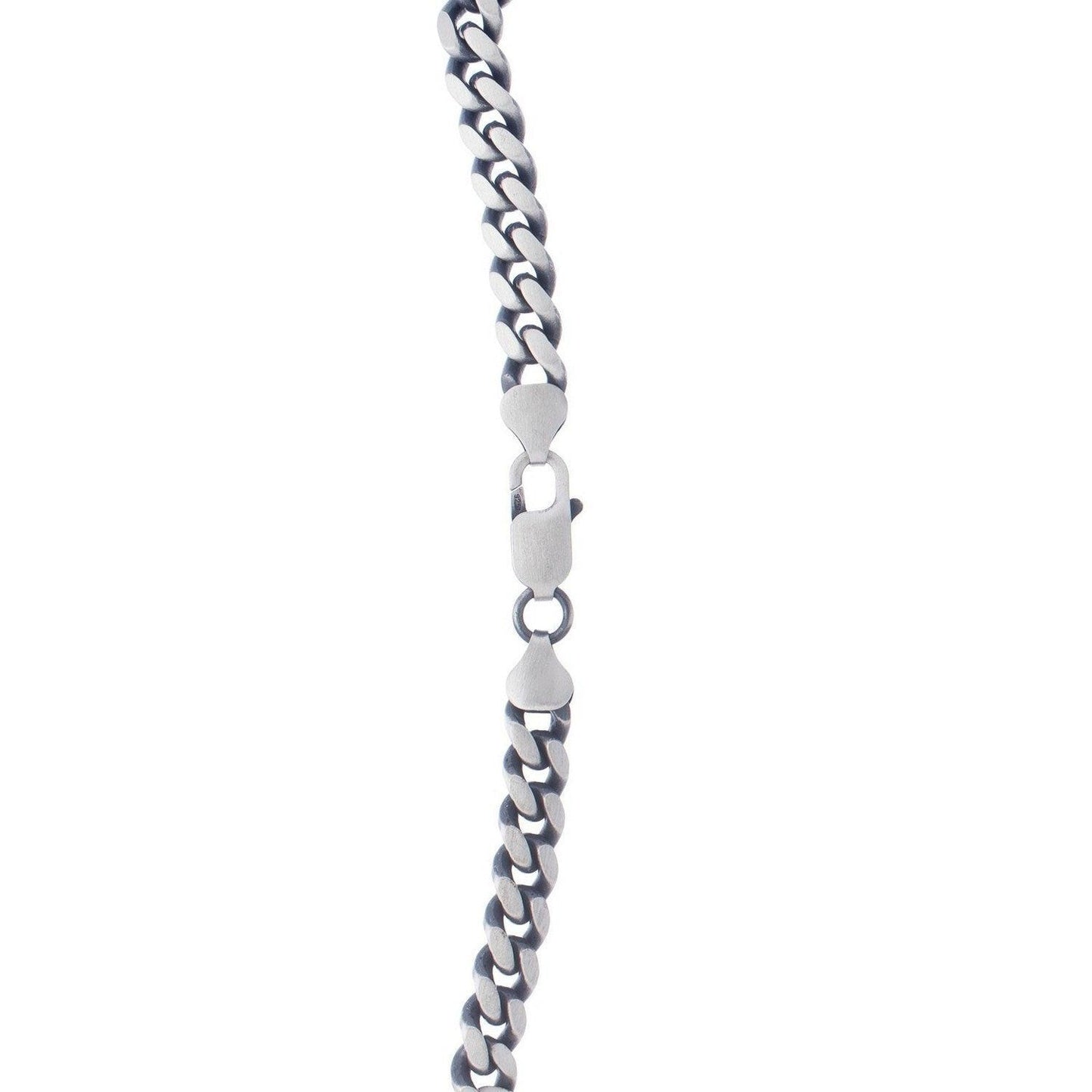 Sterling Silver Gunmetal Finish Miami Cuban Link Chain (7.00 mm)