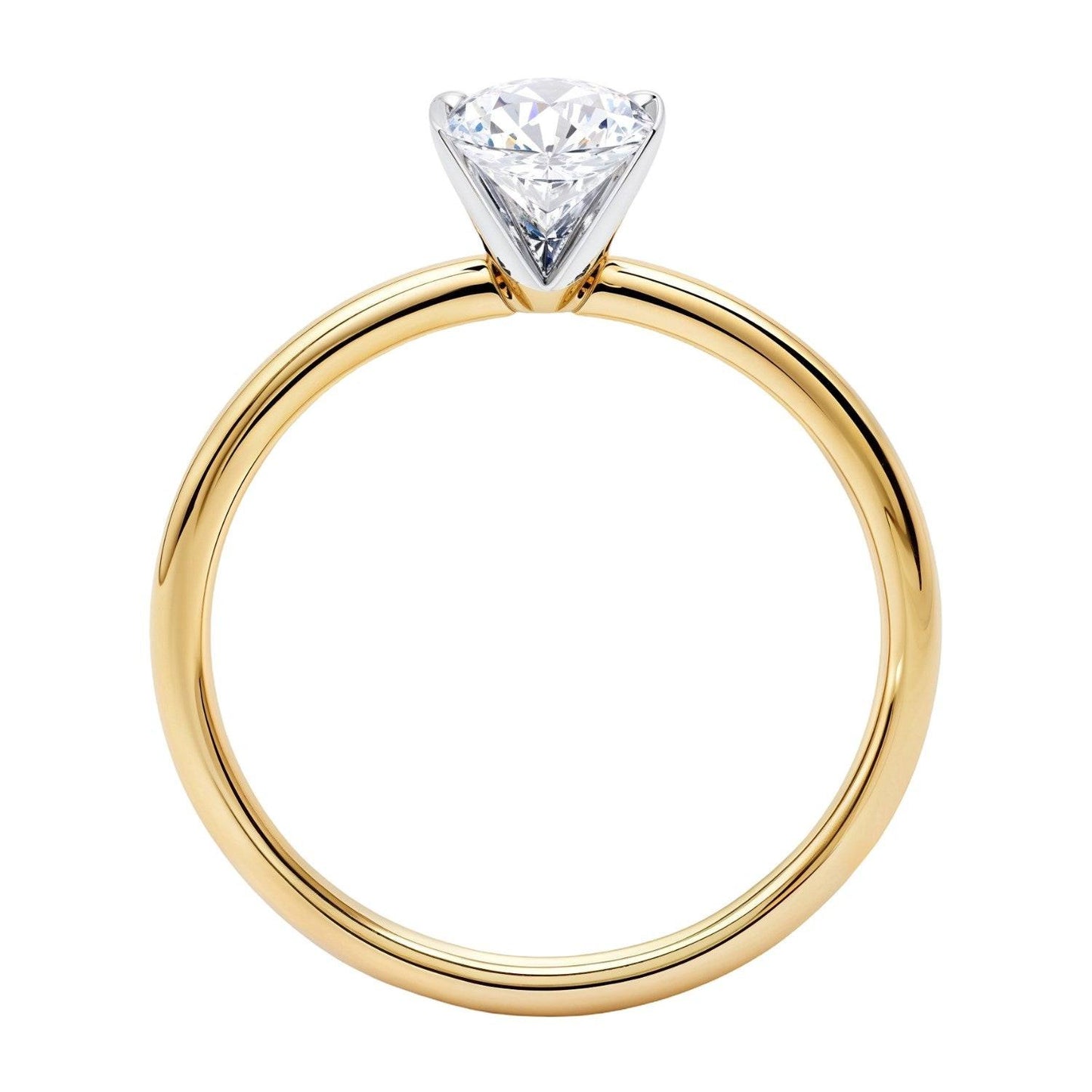 1 1/2 Carat Oval Lab Grown IGI G/VS1 Diamond Solitaire Ring in 10K Yellow Gold