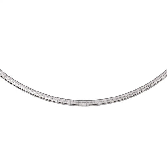 Sterling Silver Classic Omega Chain Necklace (4.0mm)