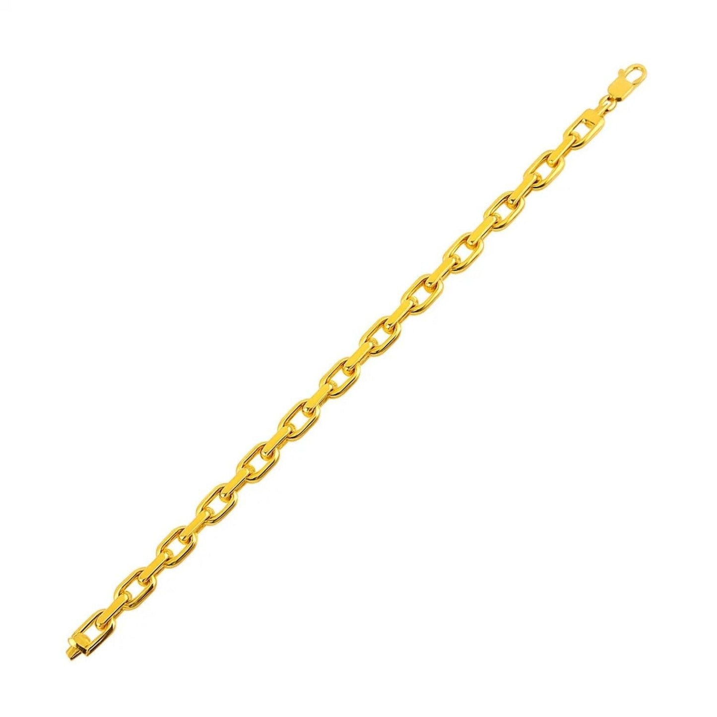 14k Yellow Gold French Cable Chain Bracelet  (6.10 mm)