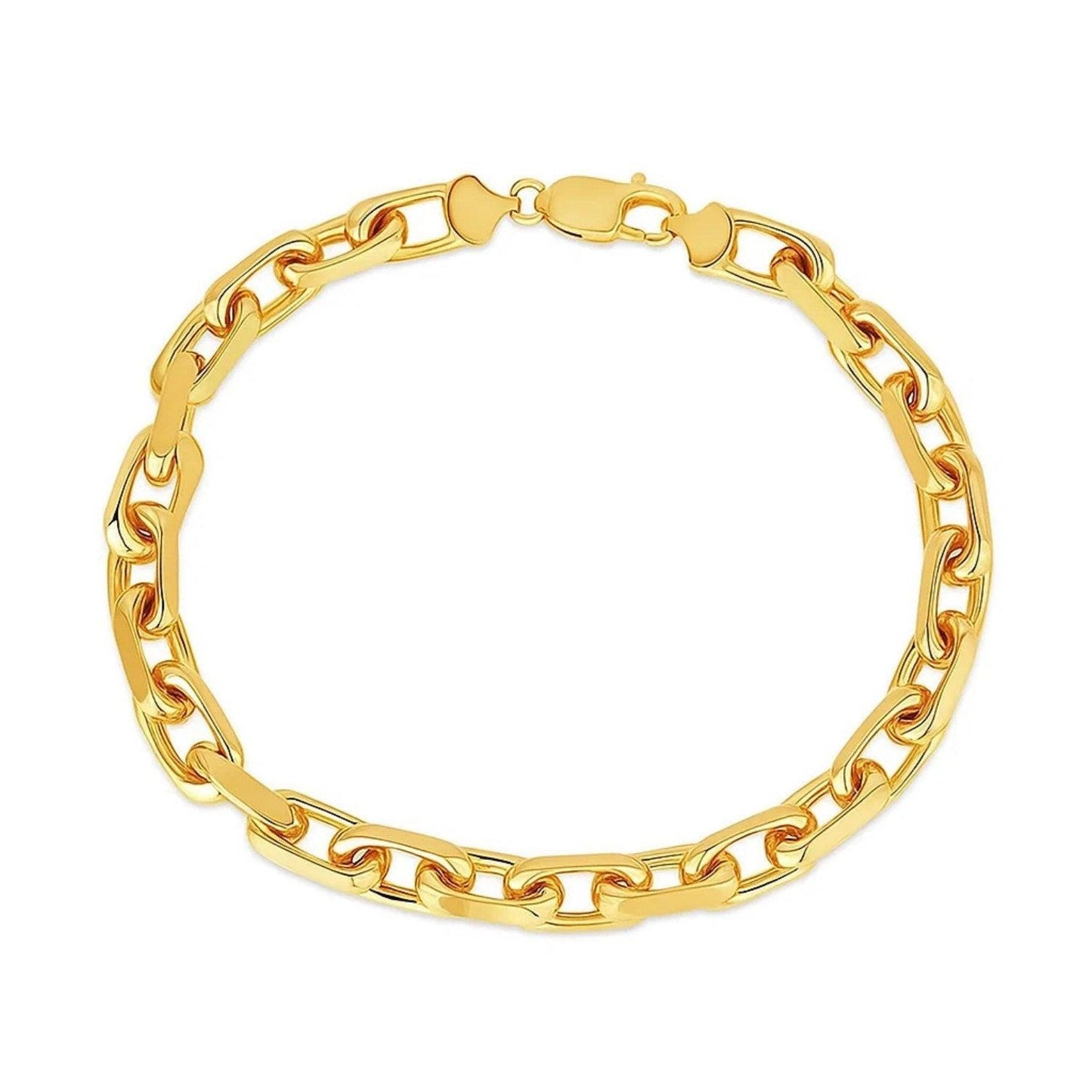 14k Yellow Gold French Cable Chain Bracelet  (6.10 mm)
