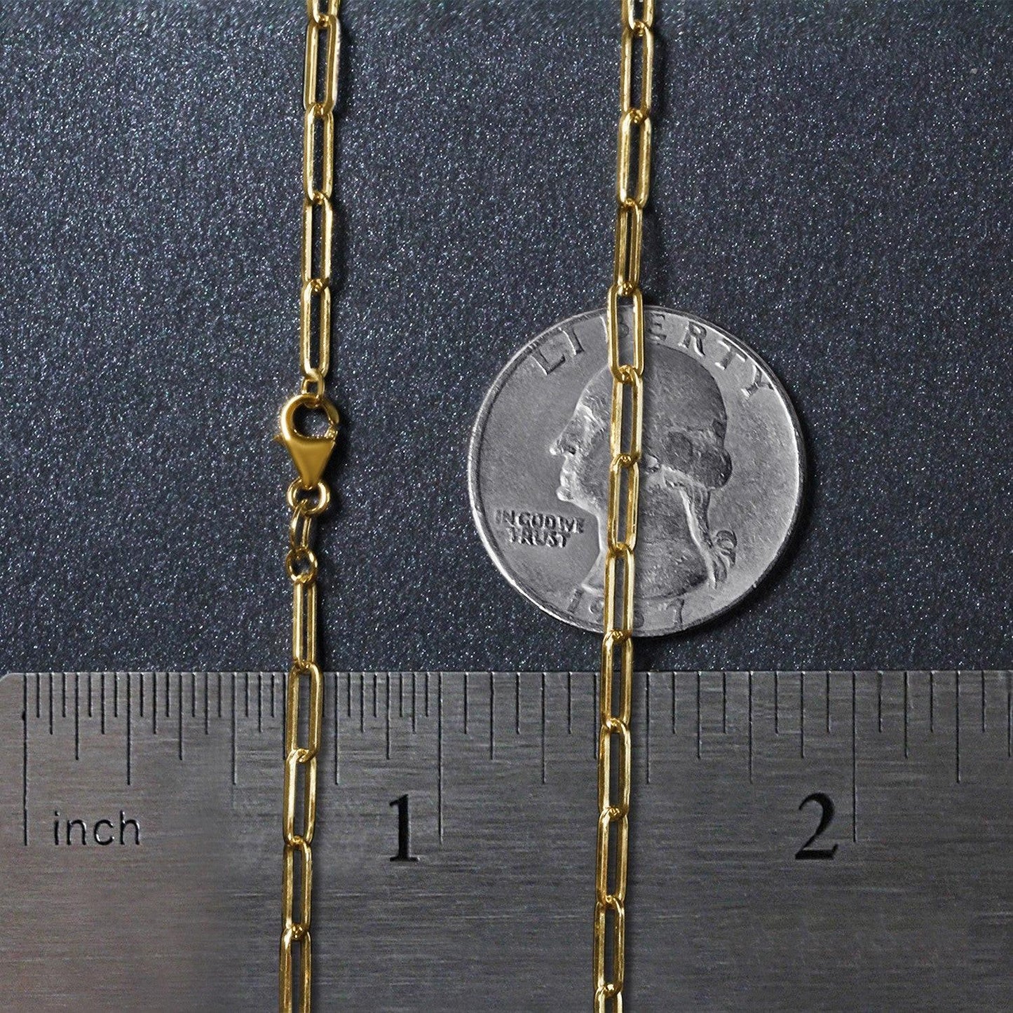 10K Yellow Gold Paperclip Chain (2.50 mm)
