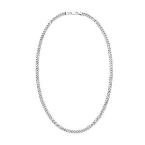 Sterling Silver Rhodium Plated Vintage Puffed Miami Cuban Chain (6.10 mm)