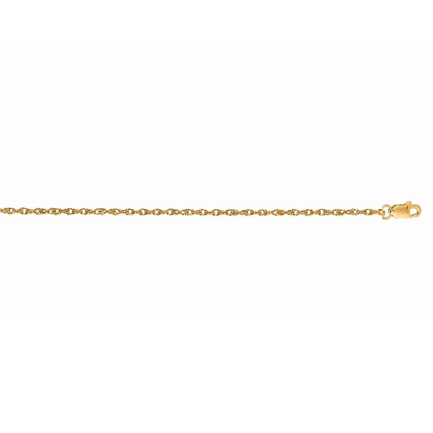 14k Yellow Gold Machine Rope Chain (1.10 mm)
