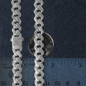 14k White Gold 22 inch Polished Curb Chain Necklace