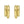 Sterling Silver Yellow Gold Plated Double Row Big and Small Round Hoop Earrings