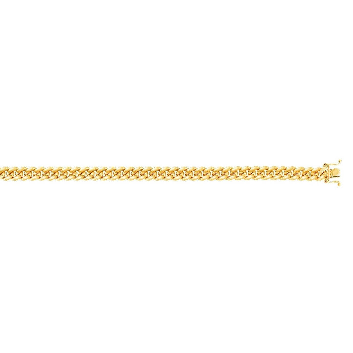 Sterling Silver Yellow Gold Plated Miami Cuban Chain (7.00 mm)