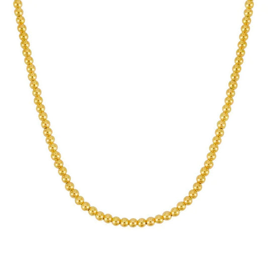 14k Yellow Gold Bead Chain Necklace(4mm)