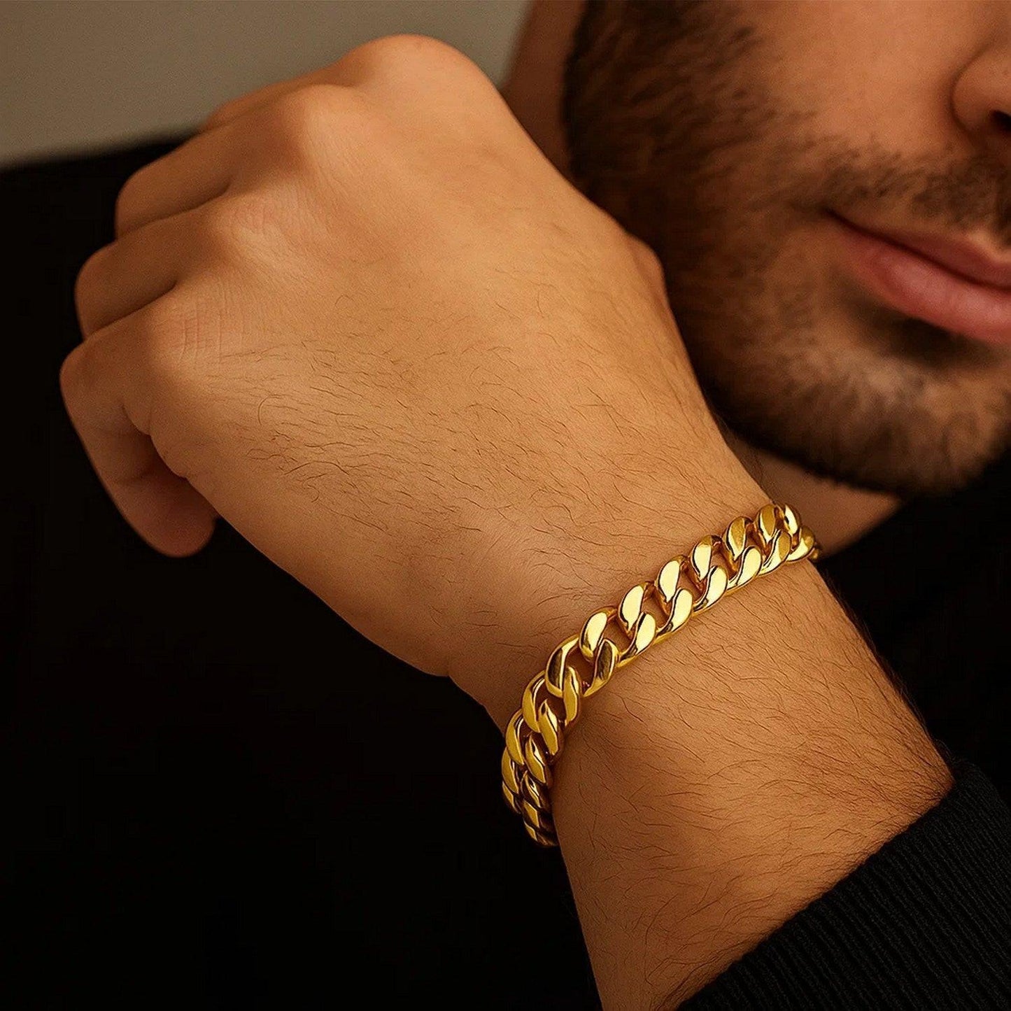 14k Yellow Gold Classic Miami Cuban Bracelet (10.10 mm)
