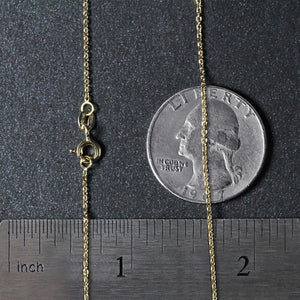 18k Yellow Gold Diamond Cut Cable Link Chain (1.10 mm)