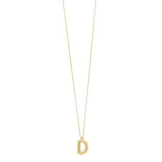 14K Yellow Gold Helium Initial D Pendant