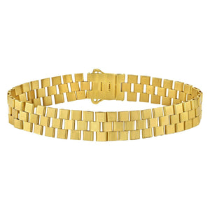 14K Yellow Gold Small Cobblestone Link Bracelet (10.00 mm)