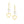 10k Two-Tone Gold Cutout Heart Chain Dangling Earrings