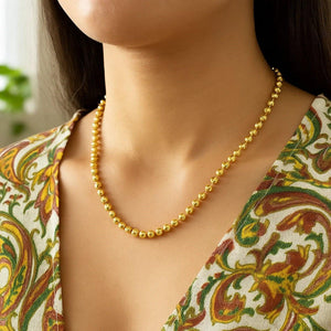 Moon Cut Bead Chain in 14k Yellow Gold (4.00 mm)