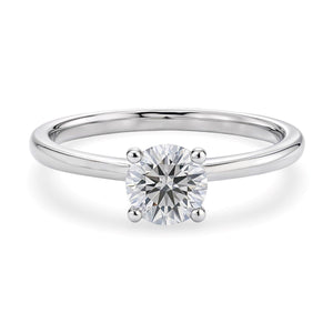 1 Carat Round Lab Grown IGI G/VS1 Diamond Solitaire Ring in 10K White Gold