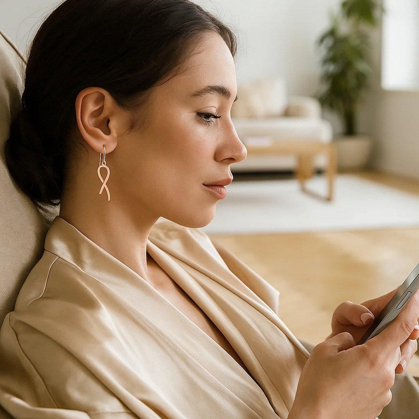 14k Rose Gold Polished Ribbon Style Drop Earrings