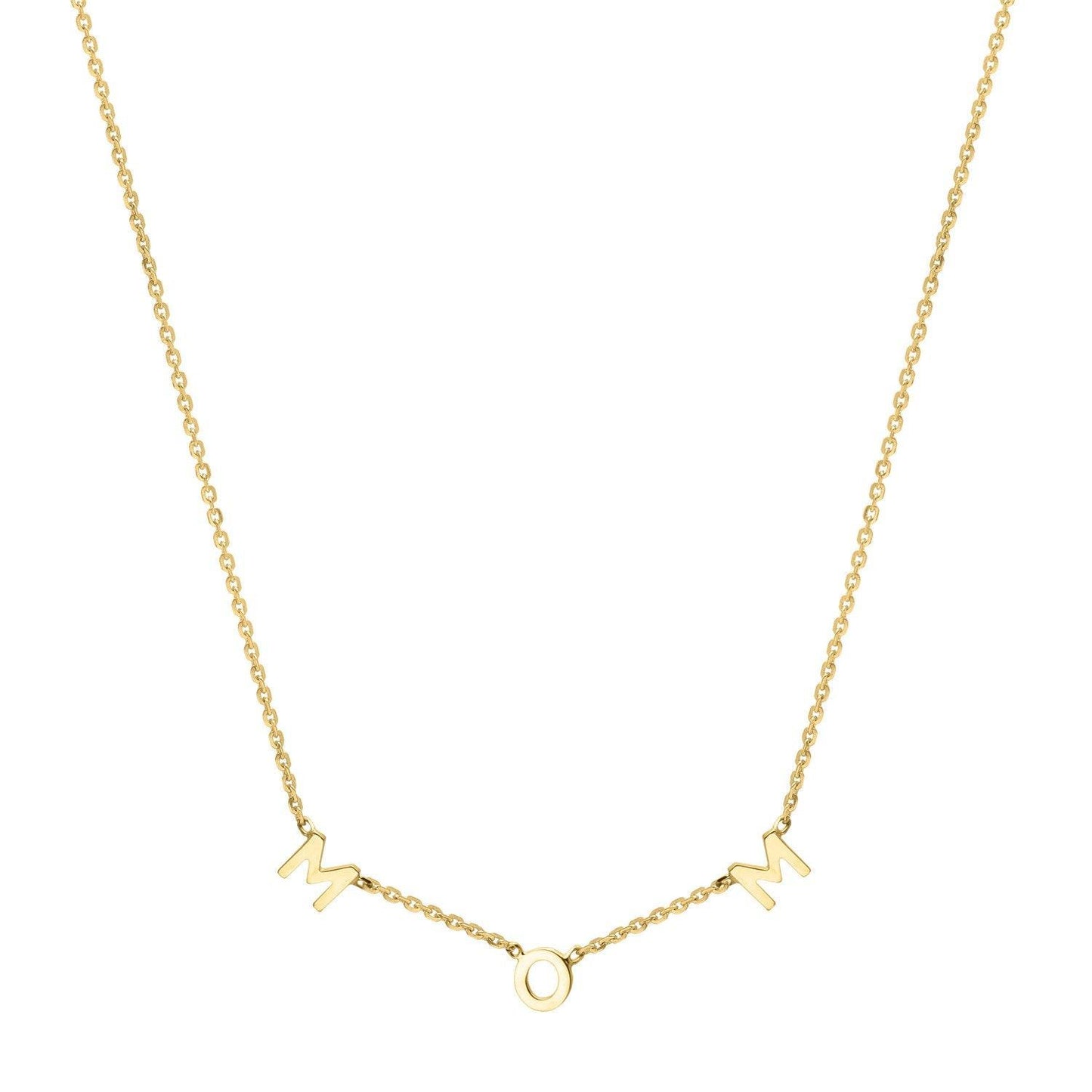 10K Yellow Gold Polished Mom Necklace