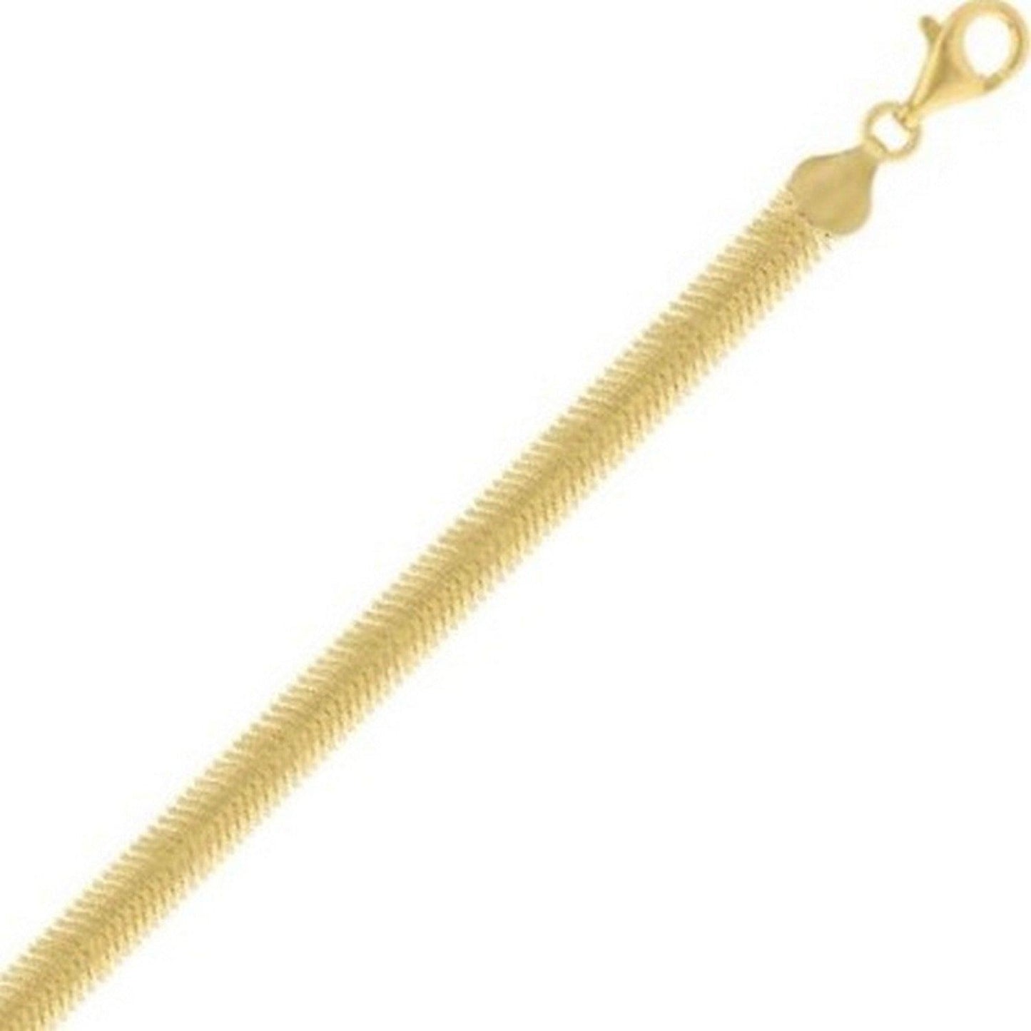 Sterling Silver Yellow Gold Plated Oval Snake Chain (6.40 mm)