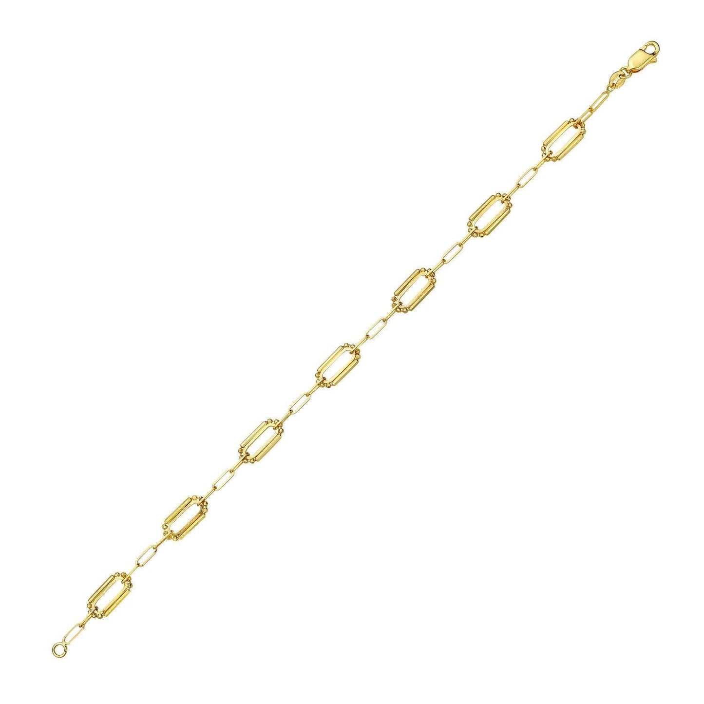14K Yellow Gold Pallina Paperclip Link Bracelet