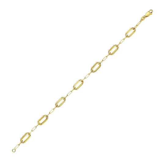 14K Yellow Gold Pallina Paperclip Link Bracelet