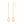 Textured Pear Shaped Long Drop Earrings in 14k Rose Gold