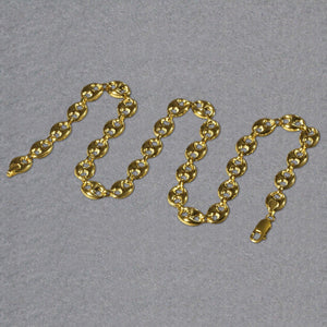 14k Yellow Gold Puffed Mariner Link Chain (9.00 mm)