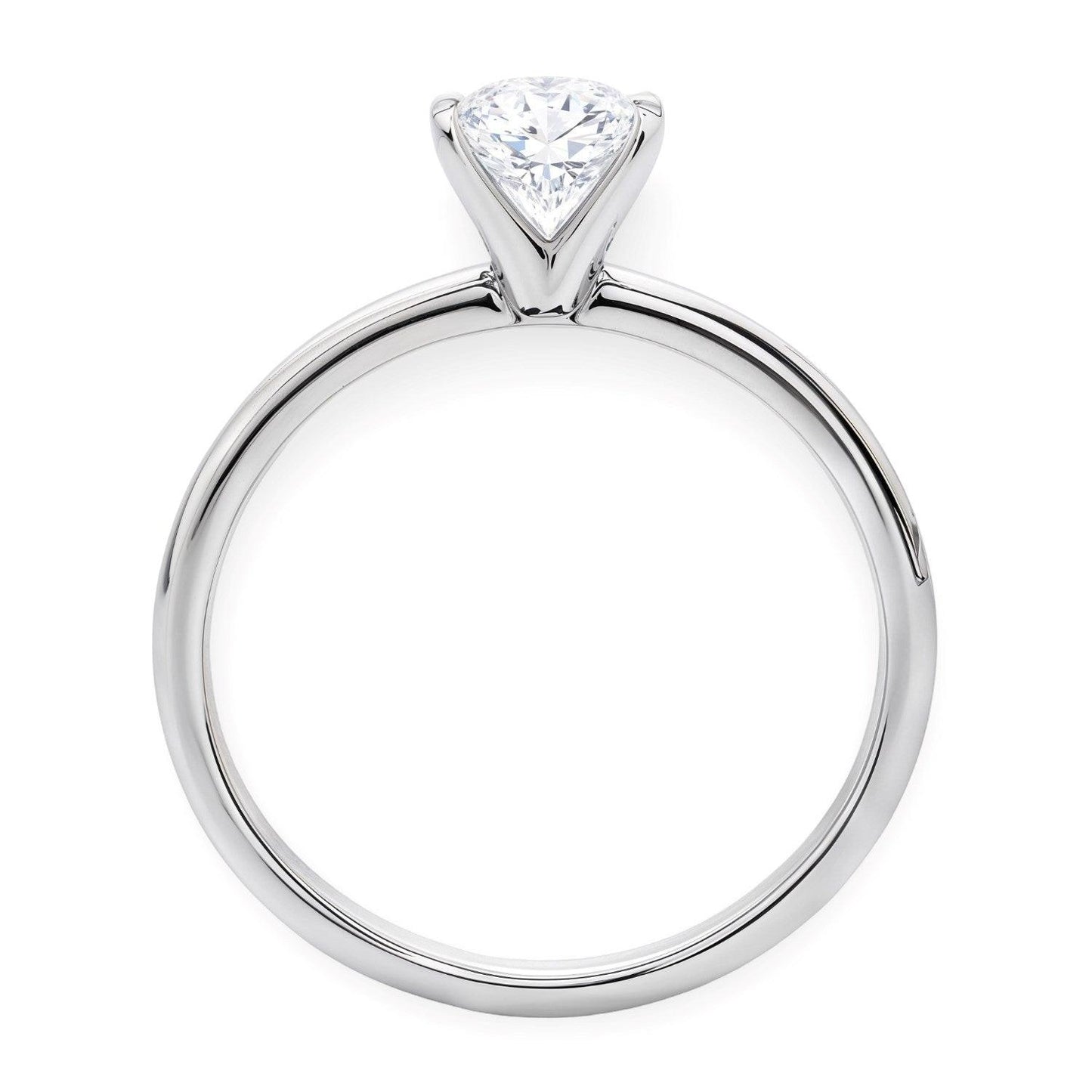 1 Carat Oval Lab Grown IGI G/VS1 Diamond Solitaire Ring in 10K White Gold