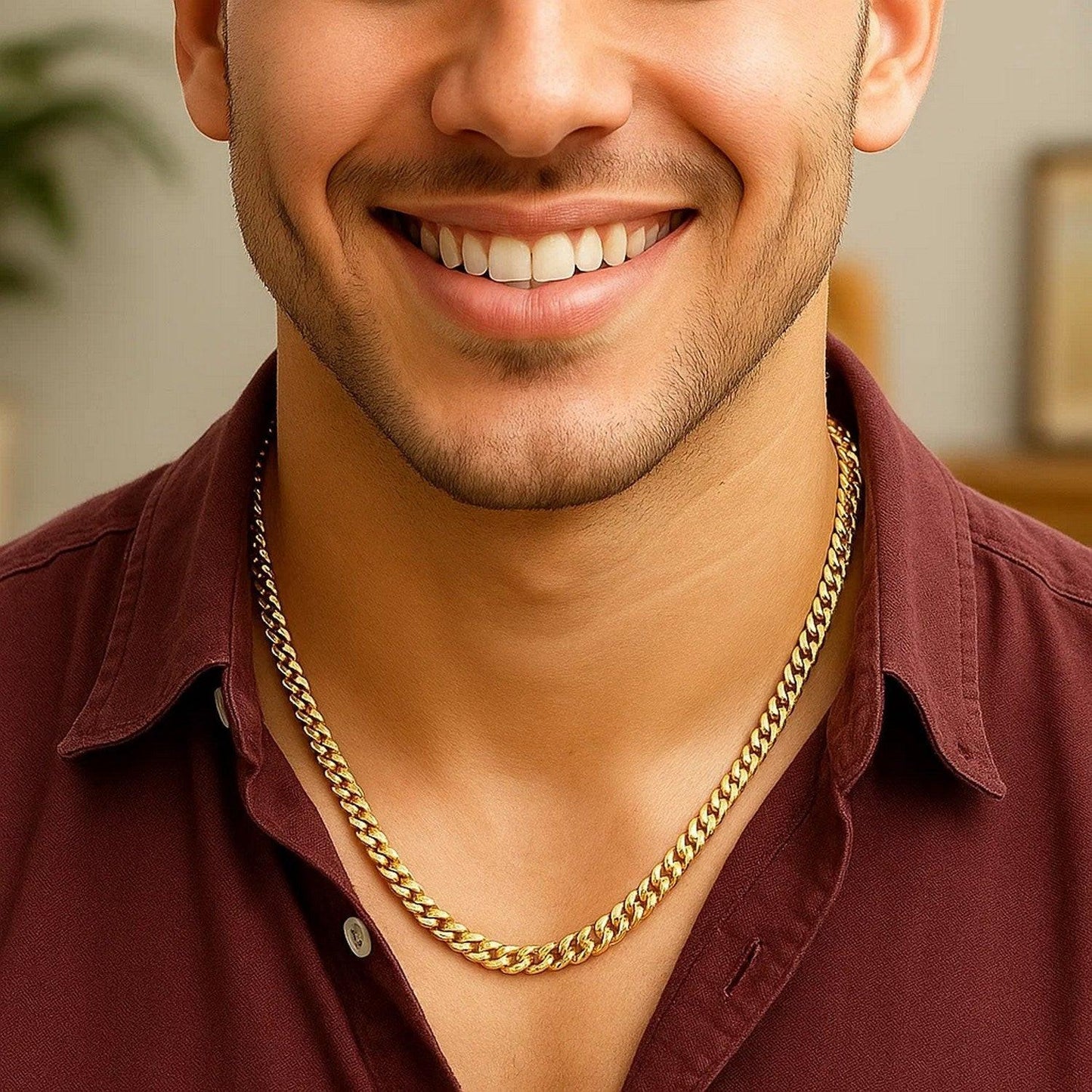 14k Yellow Gold Classic Miami Cuban Solid Chain (5.00 mm)