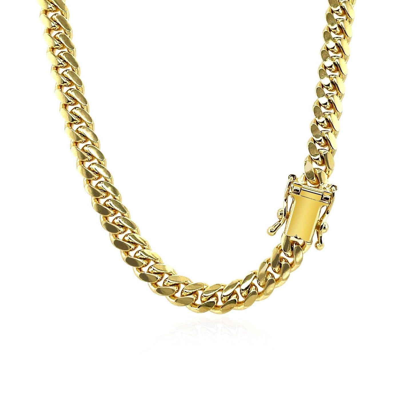 14k Yellow Gold Classic Miami Cuban Solid Chain (5.00 mm)
