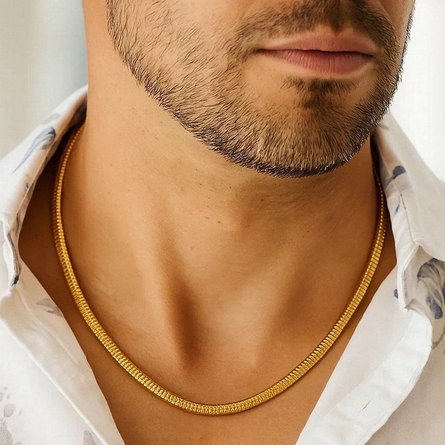 14K Yellow Gold Lite Oval Snake Chain (5.70 mm)