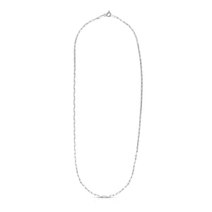 Sterling Silver Rhodium Plated Paperclip Chain (1.80 mm)
