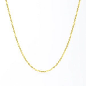 14k Yellow Gold Round Cable Link Chain (1.30 mm)