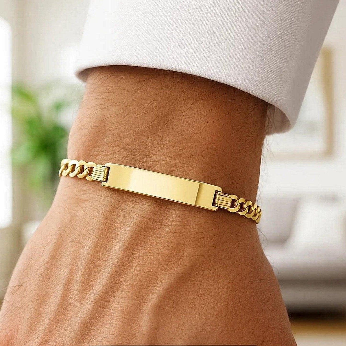 14k Yellow Gold Curb ID Bracelet (5.70 mm)