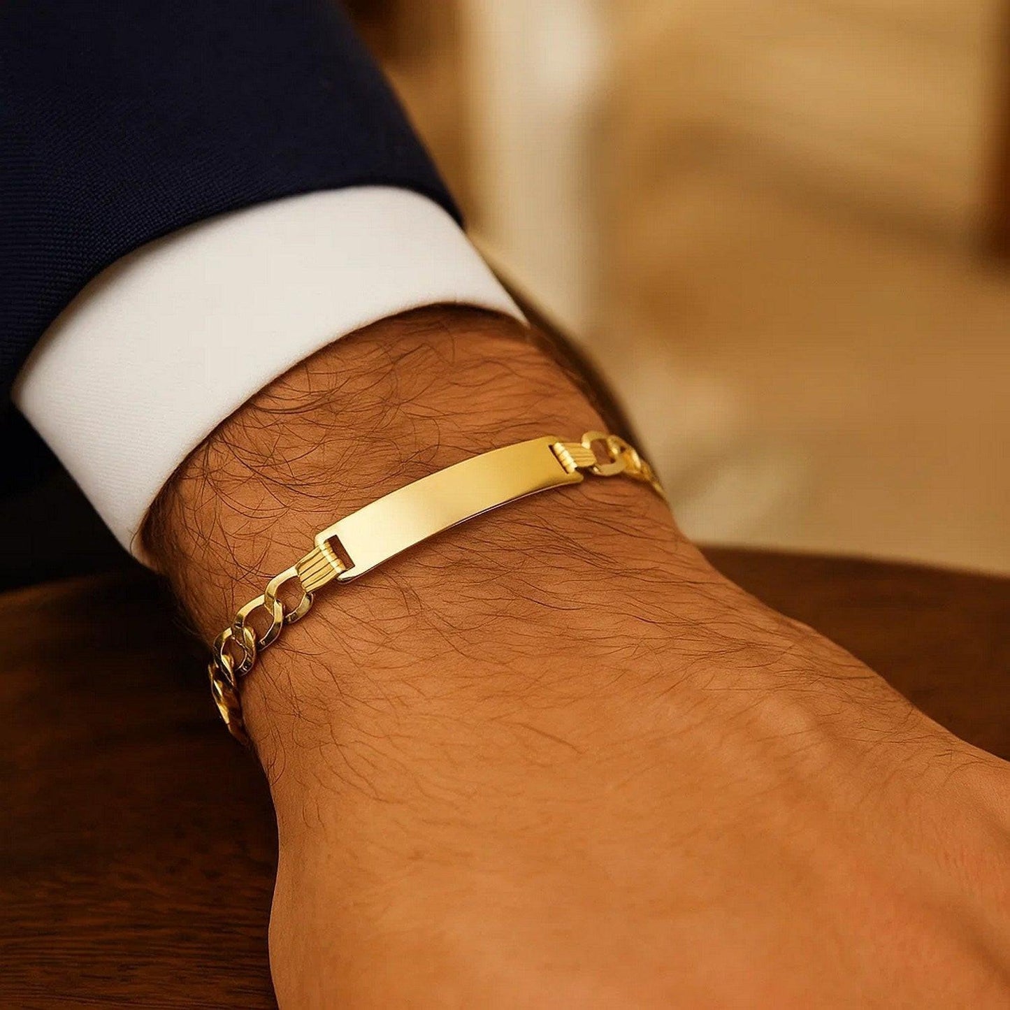 14k Yellow Gold Curb ID Bracelet (5.70 mm)