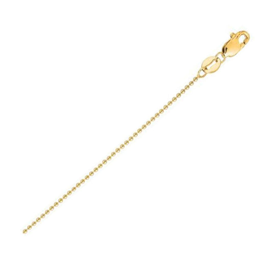 14k Yellow Gold Bead Chain (2.50 mm)
