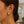 Sterling Silver Yellow Gold Plated Triple Row C Hoop Earrings