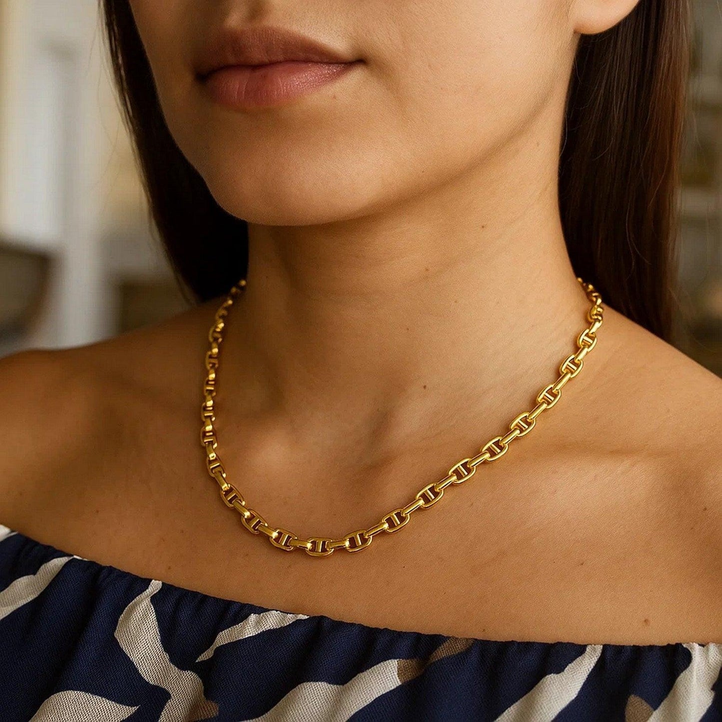 14k Yellow Gold Lite Anchor Chain (5.20 mm)