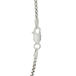 Sterling Silver Rhodium Plated Round Box Chain (1.80 mm)