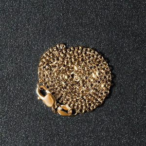 18k Yellow Gold Diamond Cut Cable Link Chain (1.50 mm)