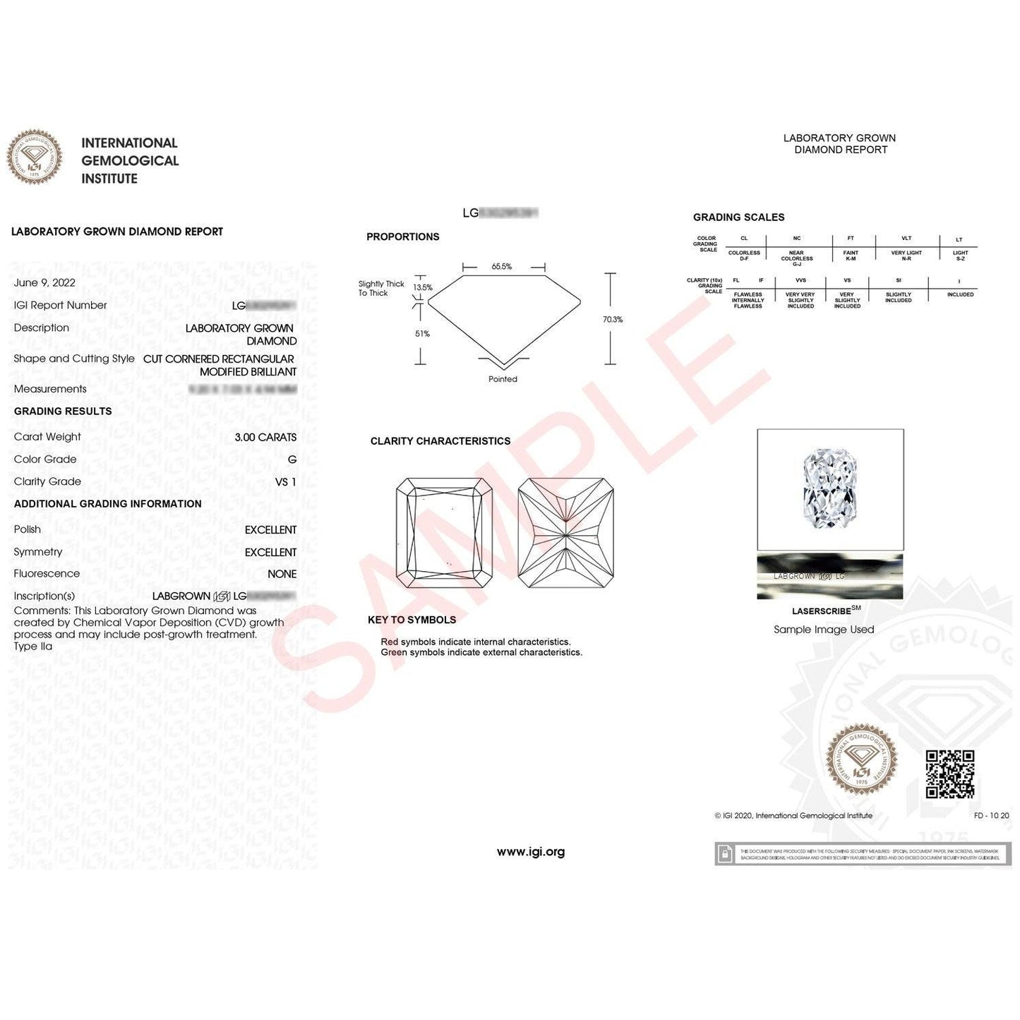 3 Carat Radiant Lab Grown IGI G/VS1 Diamond Solitaire Ring in 10K Yellow Gold