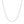 14k White Gold Round Cable Link Chain (1.30 mm)
