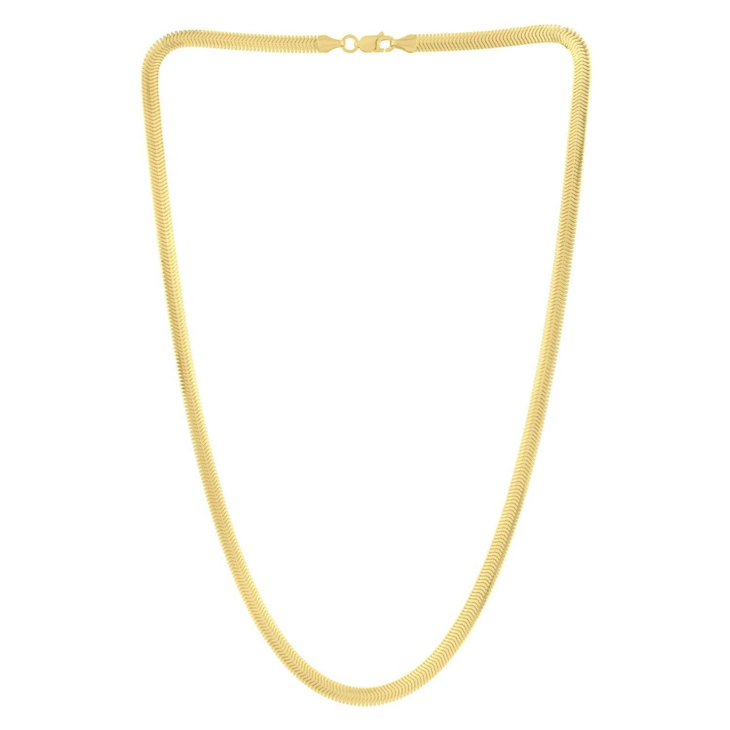 14K Yellow Gold Oval Snake Chain (4.40 mm)